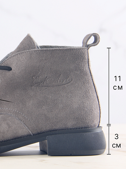 картинка Ботинки ED'ART 308.патриция'bl. Серый замок замша от интернет магазина