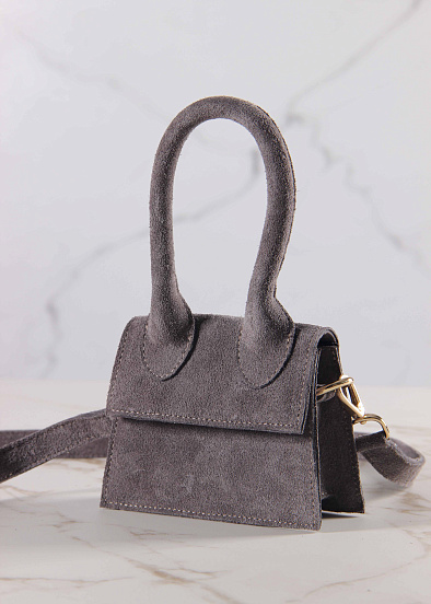 картинка Сумка ED`ART  J 01.серый замок замша от интернет магазина