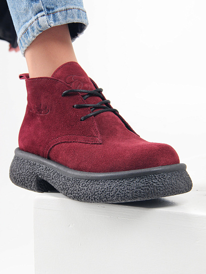 картинка Ботинки ED'ART 308.агата'bl. бордo замша от интернет магазина