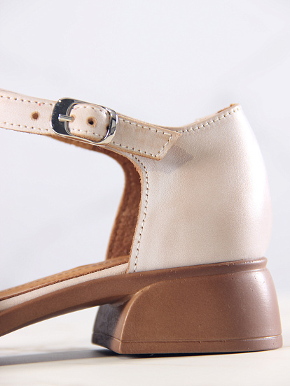 картинка Босоножки ED'ART 3032.25294'br. Вакса пудра+коричневый от интернет магазина