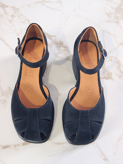 картинка Босоножки ED'ART 5033.23663'bl. Черная замша от интернет магазина