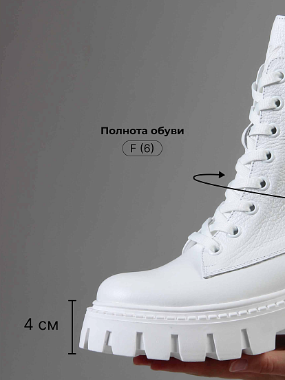 картинка Ботинки ED'ART 346.чанки'w. Белый бартон от интернет магазина