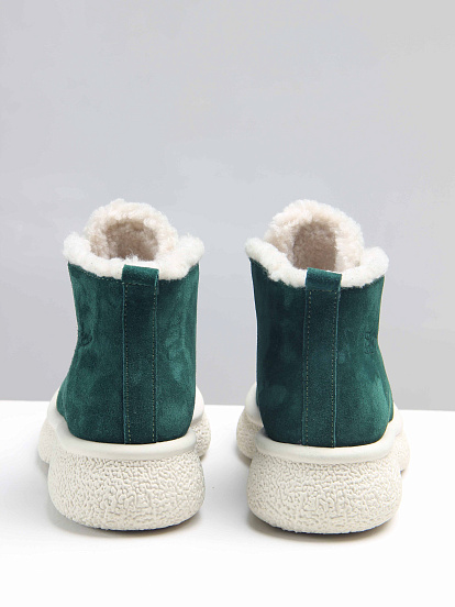 картинка Ботинки ED'ART 308.агата w. зеленый замша от интернет магазина