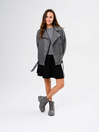 картинка Ботинки ED'ART 319.taskana'gr. Серый замок замша+игуана от интернет магазина