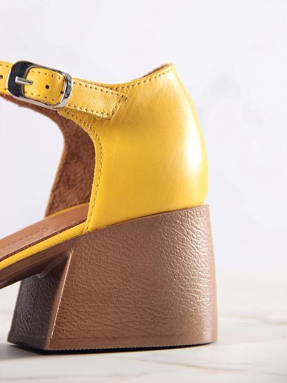 картинка Босоножки ED'ART 5033.23663'be. Желтый+коричневый от интернет магазина