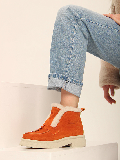 картинка Ботинки ED'ART 307.florida 'be.мандарин замша от интернет магазина