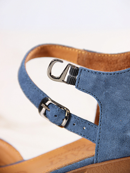 картинка Босоножки ED'ART 5033.23663'bе.Синий велюр от интернет магазина