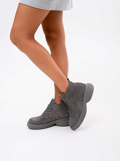 картинка Ботинки  ED'ART 308.927'gr. серый замок замша+серый от интернет магазина