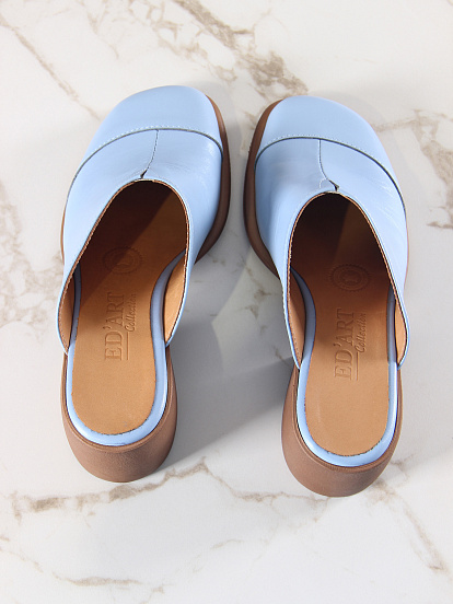 картинка Сабо ED'ART 5132.23663'br. Голубая виктория+коричневый от интернет магазина