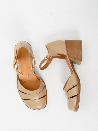 картинка Босоножки ED'ART 5032.23663'be. Круассан майами +коричневый от интернет магазина