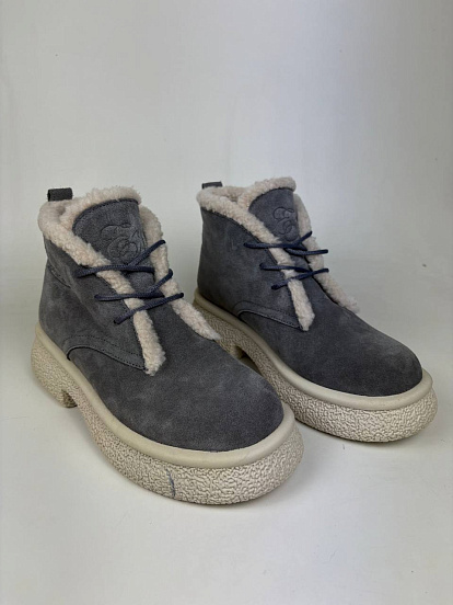 картинка Ботинки ED'ART 308.001'gr. серый замок замша уценка от интернет магазина