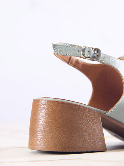 картинка Босоножки ED'ART 4013.23663'bе. Авокадо лион+коричневый от интернет магазина