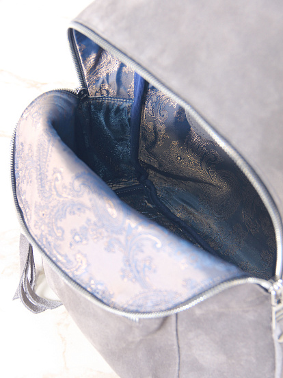 картинка Рюкзак ED'ART r01.серый замок замша от интернет магазина