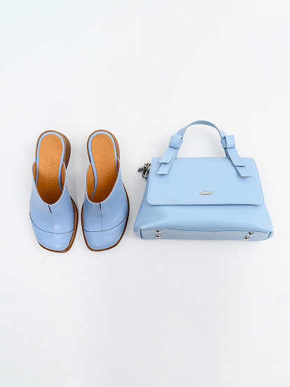 картинка Сабо ED'ART 5132.23663'br. Голубая виктория+коричневый от интернет магазина