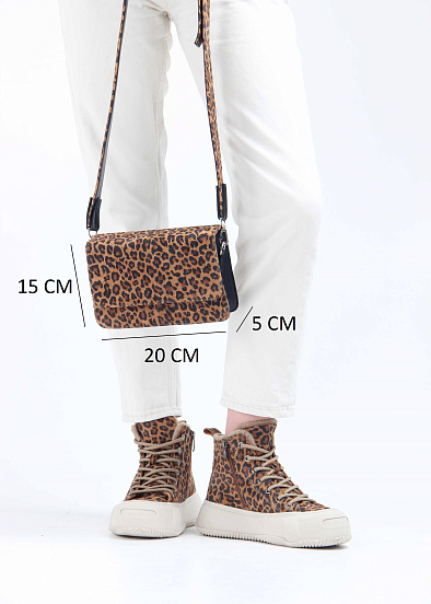 картинка Сумка-клатч ED'ART k08.коричневый леопард от интернет магазина