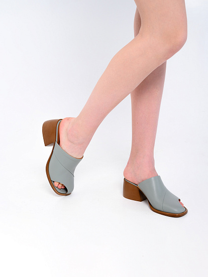 картинка Сабо ED'ART 5300.23663'be. Авокадо лион+коричневый от интернет магазина