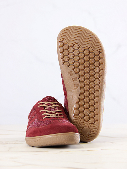 картинка Босоногие кеды ED'ART 184.nata'br.Бордовая замша+бордовый джангл от интернет магазина