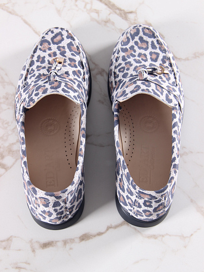 картинка Лоферы туфли ED'ART 170.2614'bl. белый леопард от интернет магазина