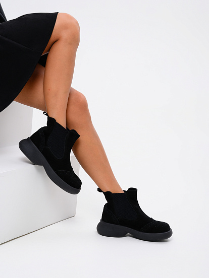 картинка Челси ED'ART 332.927'bl. Черная замша от интернет магазина