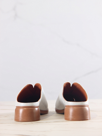 картинка Сабо ED'ART 3200.25294'br.Белый ибица+коричневый от интернет магазина