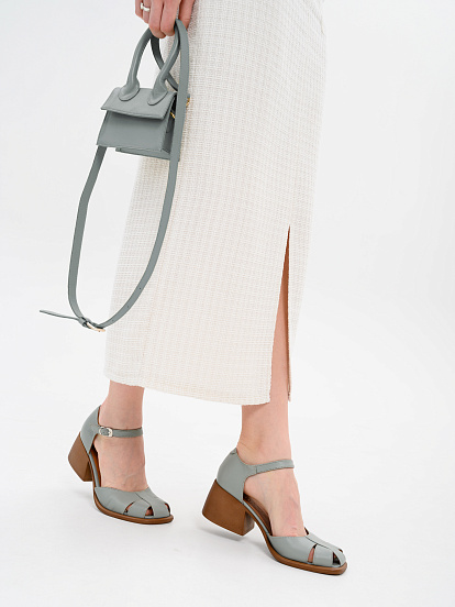 картинка Босоножки ED'ART 5033.23663'bе. Авокадо лион+коричневый от интернет магазина