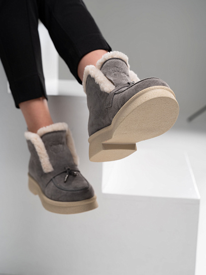 картинка Ботинки ED'ART 307.florida 'be. серый замок замша от интернет магазина