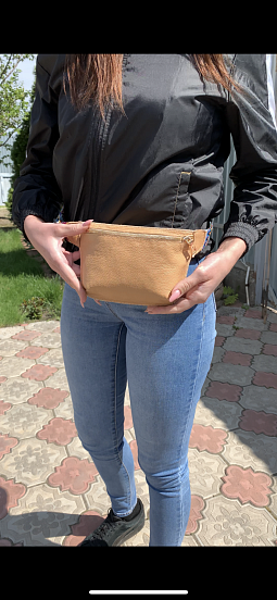 картинка Сумка-бананка ED`ART b01. beige max от интернет магазина