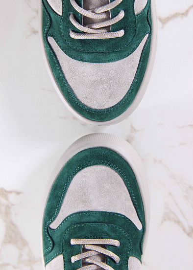 картинка Кеды ED'ART 149.LusiR2'la. зеленый каменный замша от интернет магазина