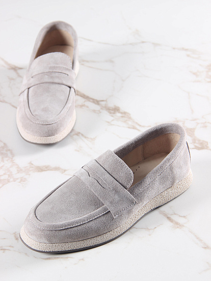 картинка Лоферы ED'ART 177.1607'be. каменный замша от интернет магазина