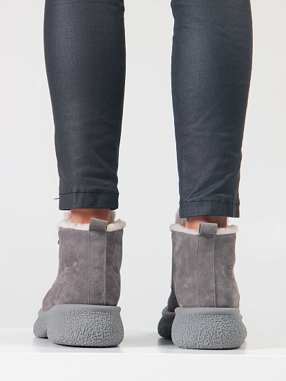 картинка Ботинки ED'ART 308.агата gr. серый замок замша от интернет магазина