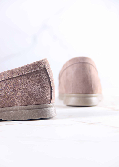 картинка Лоферы туфли ED'ART 172.2614'be. капучино замша от интернет магазина