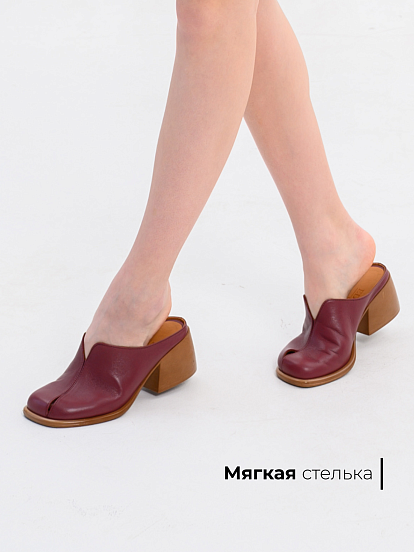 картинка Сабо ED'ART  5200.23663'br. Гнилая вишня+коричневый от интернет магазина