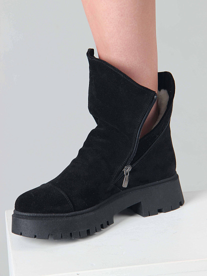 картинка Ботинки ED'ART 233.2094'bl. черный замша от интернет магазина